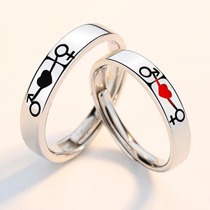 Custom Matching Hearts Promise Rings for Him and Her