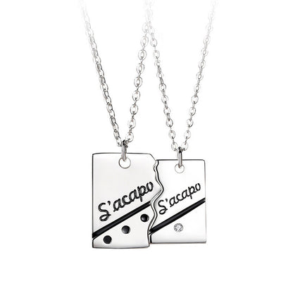 Custom Engraved Couple Necklaces Set for 2