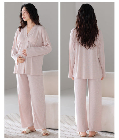 Soft Maternity Nursing Pajamas Set