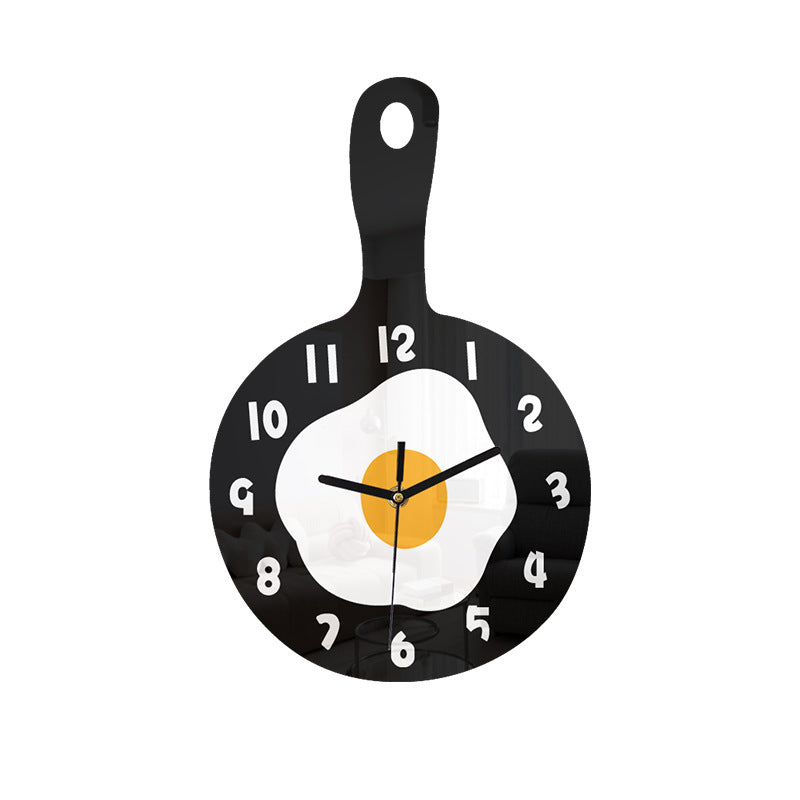 Egg Pan Shaped Kitchen Wall Décor Clock – Fun and Playful Design