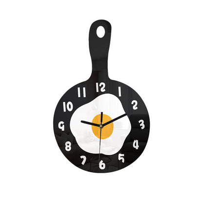 Egg Pan Shaped Kitchen Wall Décor Clock – Fun and Playful Design