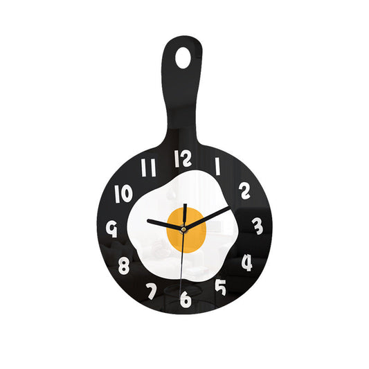 Egg Pan Shaped Kitchen Wall Décor Clock – Fun and Playful Design