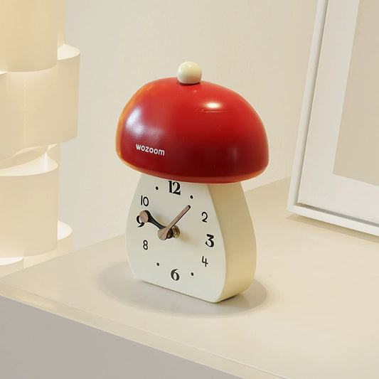 Artistic Mushroom Silent Table Clock