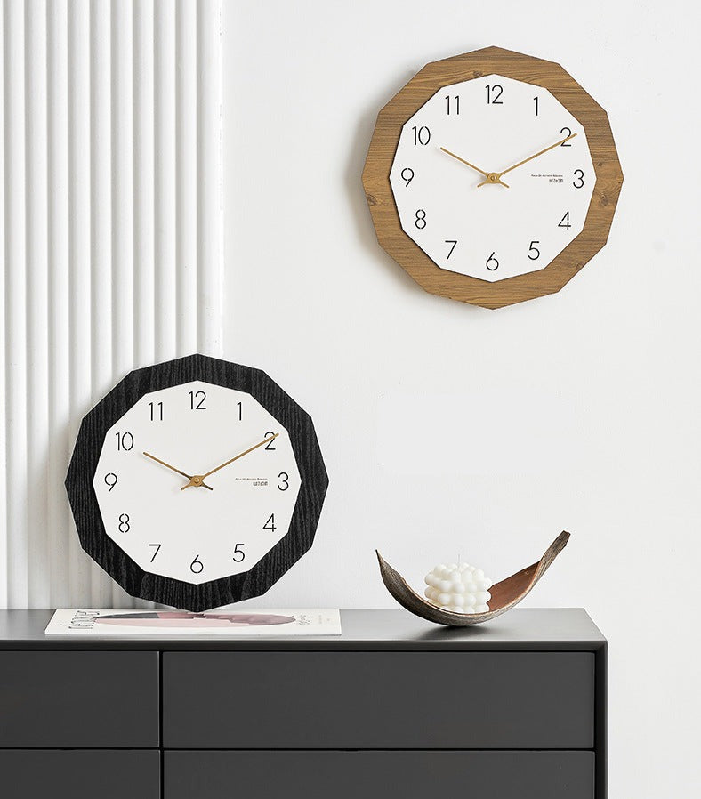 Modern Geometric Analog Silent Wall Clock