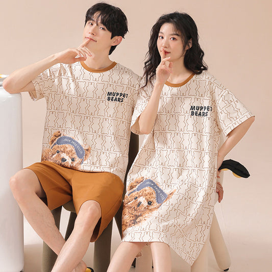 Retro-Inspired Teddy Bear Couple's Set | Nostalgic & Cozy