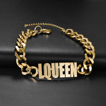 Thick Chain Custom Name Bracelet