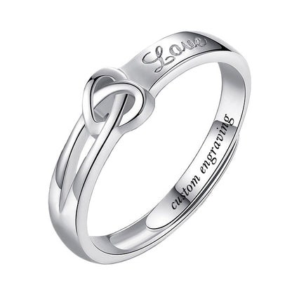 Custom Engraved Promise Ring for Her Sterling Silver 4mm