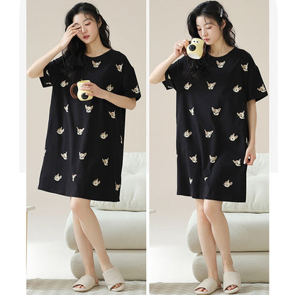 Cute Dog Soft Nightwear for Women - 100% Cotton