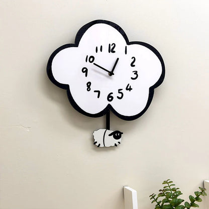 Swinging Sheep Silent Pendulum Wall Clock (38 cm)