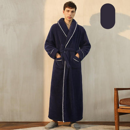 100% Premium Thickened Flannel Long Robe for Couples