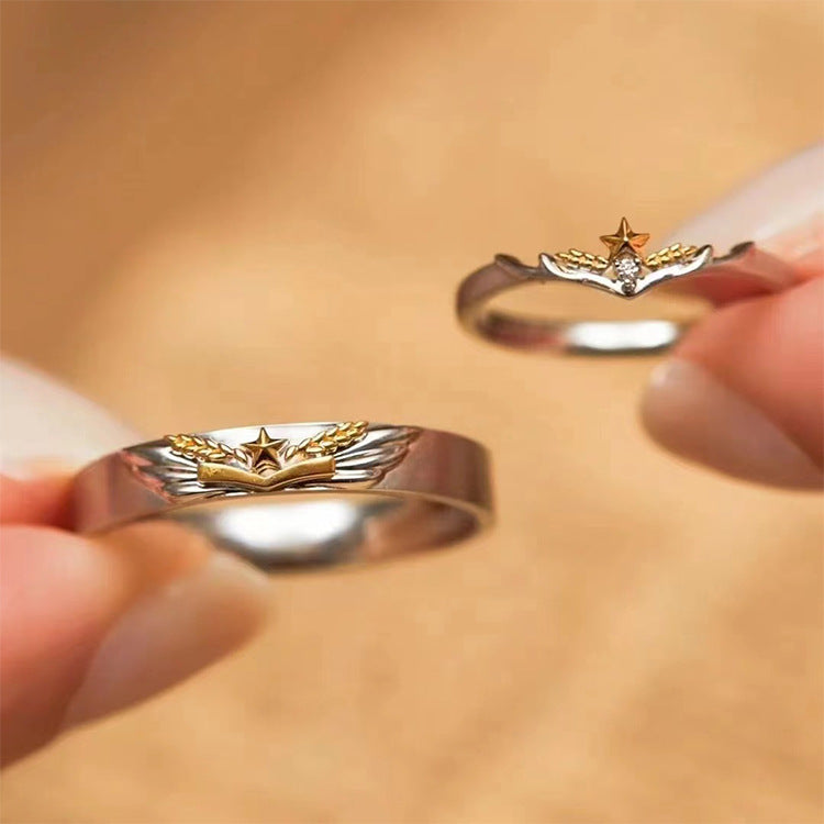 Matching Wedding Rings Set for Pilot