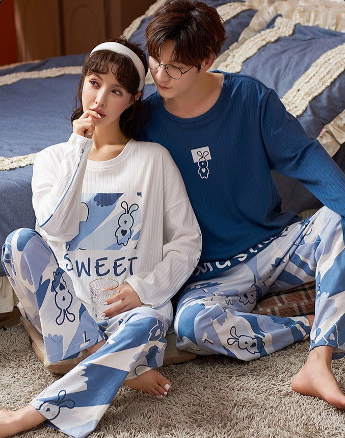 Funky Couples Pajamas Set Pure Cotton