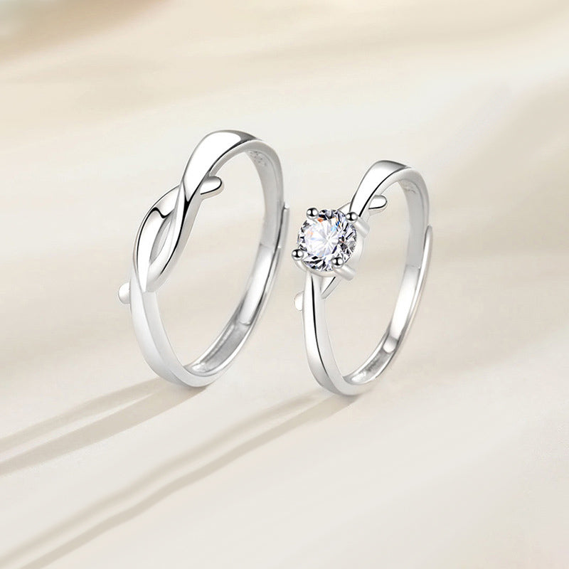 Custom 0.5 Carat Moissanite Diamond Promise Rings Set