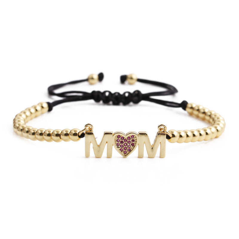 Mom Beads Charm Bracelet Gift