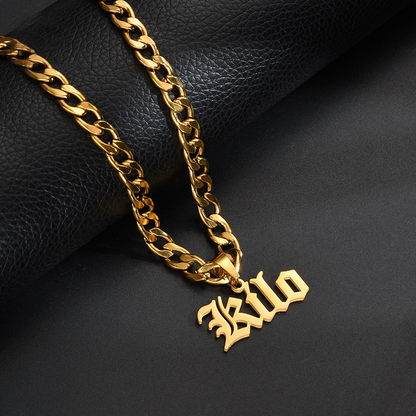 Personalized Name Thick Chain Necklace