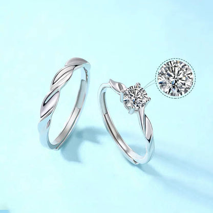 Engravable Mobius Promise Rings for Couples