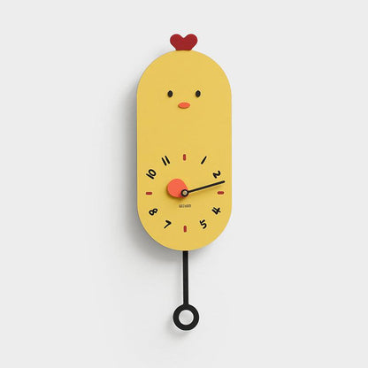 Cute Chicken Kids Bedroom Silent Wall Clock – Playful & Quiet Design