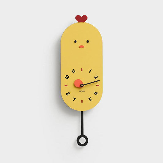Cute Chicken Kids Bedroom Silent Wall Clock – Playful & Quiet Design