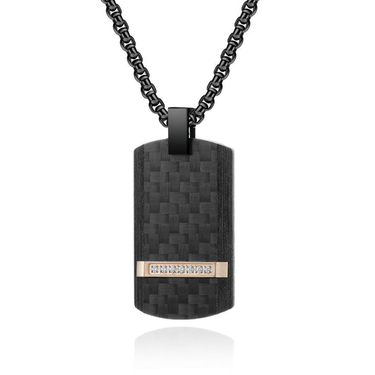 Engravable Military Pendant Mens Necklace