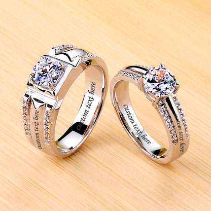 Customized 1.8 Carat Diamond Marriage Rings for Men and Women
