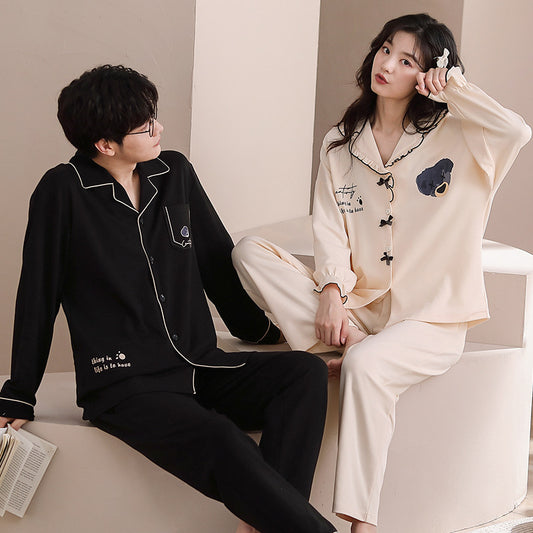 Matching Couples Pajamas Set 100% Cotton - Long Sleeve