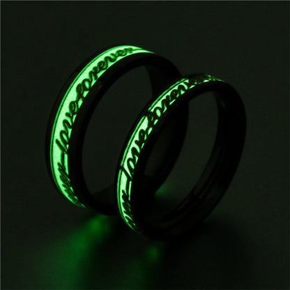 Custom Forever Love Glow in Dark Unisex Ring