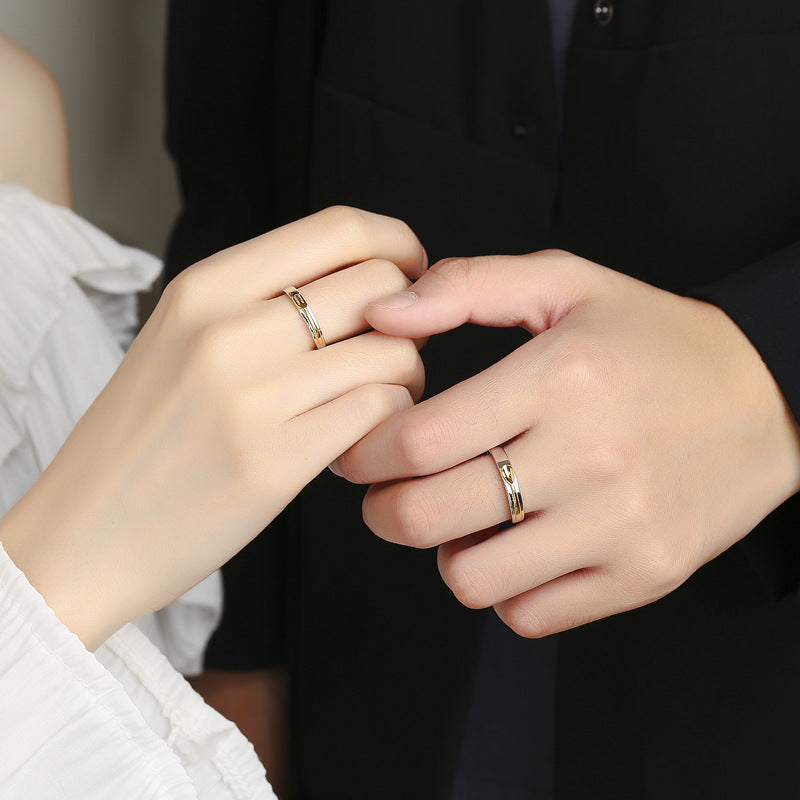 Adjustable Size Couple Rings Set for Waiter and Waitress