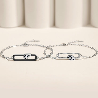 Magnetic Hearts Couple Promise Bracelets Set