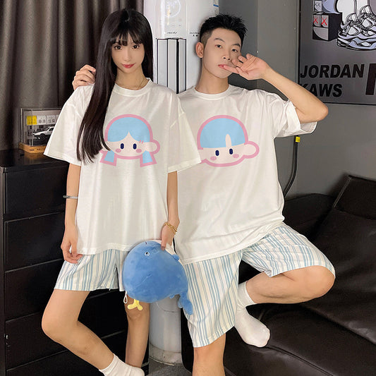 "Cartoon Couple" His & Hers Pajama Set