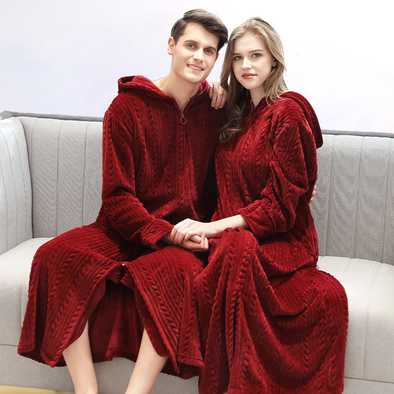 100% Flannel Long Robe Set for Couples