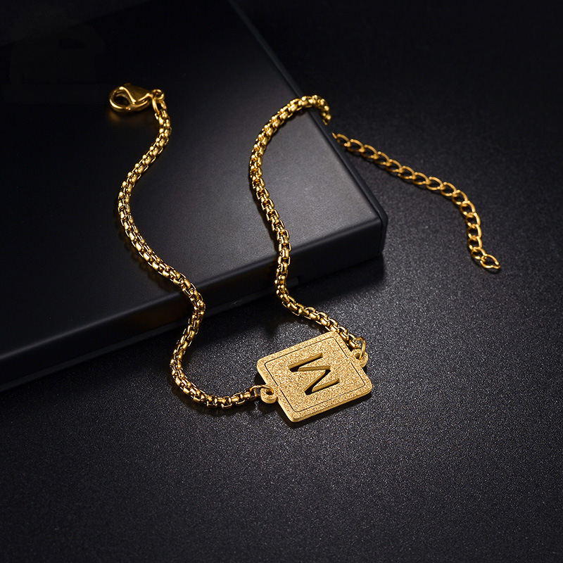 Big Name Initial Chain Bracelet