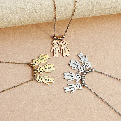 Family Name Charm Necklace for Mom