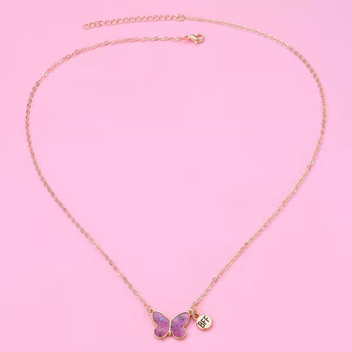 Cute Butterfly Bff Necklaces Set for 2