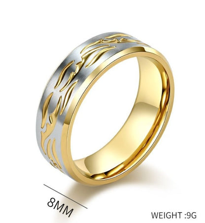 Custom Mens Promise Ring Stainless Steel 8mm