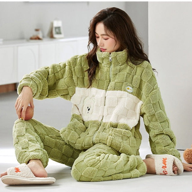 Winter Women Pajamas Sleepwear Set