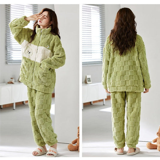 Winter Women Pajamas Sleepwear Set
