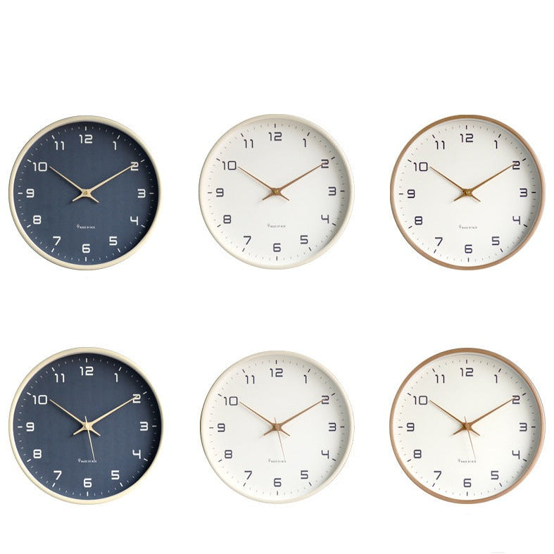 Minimalist Solid Wood Silent Wall Clock (10")
