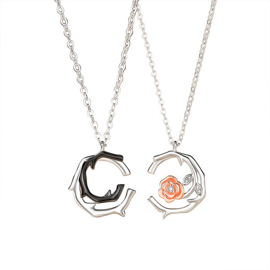 Thornes and Rose Necklaces Gift Set for Couples