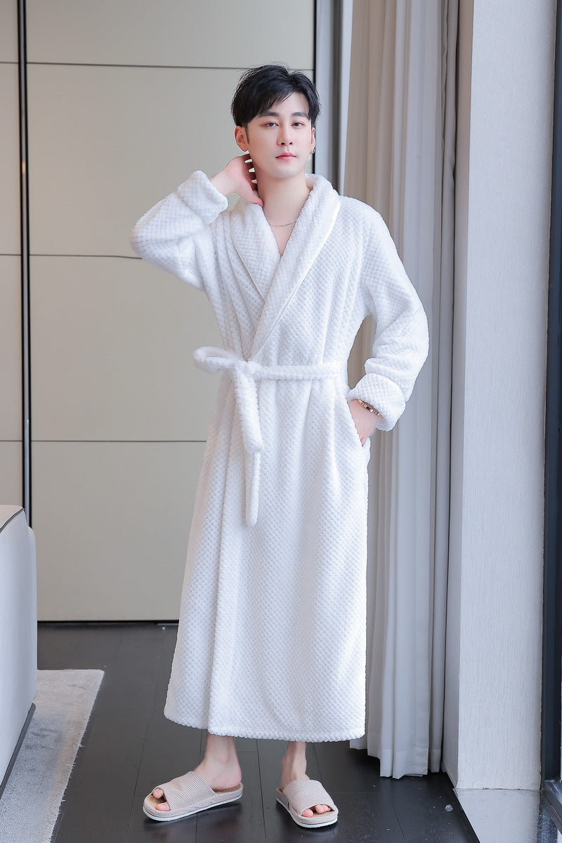 2-Piece Thickened Flannel Winter Robes for Couples