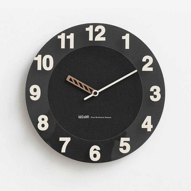 Monochrome Bold Minimalist Silent Wall Clock