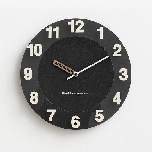 Monochrome Bold Minimalist Silent Wall Clock