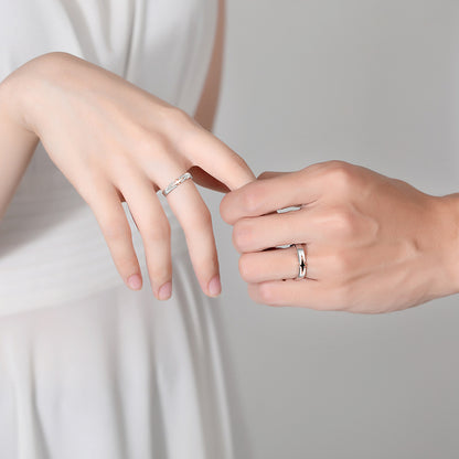 Custom Engravable Matching Stars Couple Rings (Adjustable)