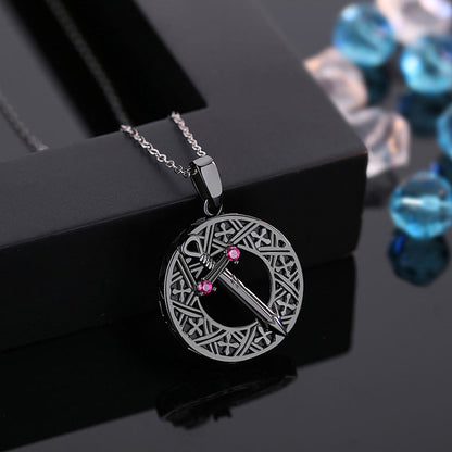 Knight Queen Couple Necklaces Gift for Him and Her