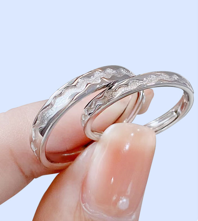 Matching Promise Rings for Couples Sterling Silver