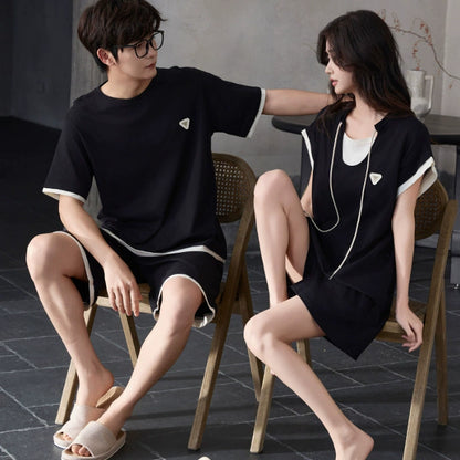 Soft Modal Couple PJs - Matching Short Sleeve Set