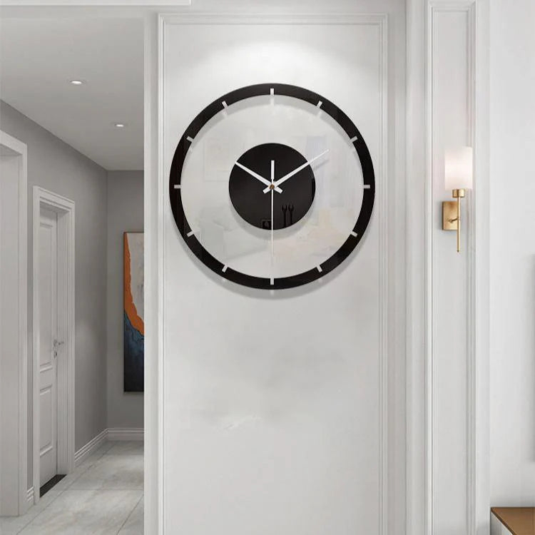 Minimalist Acrylic Silent Wall Clock — 12" Modern