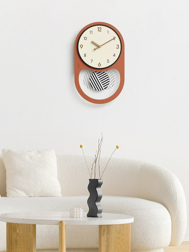 Modern Analog Silent Pendulum Wall Clock