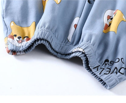 Matching Cute Dog PJs Loungewear Set