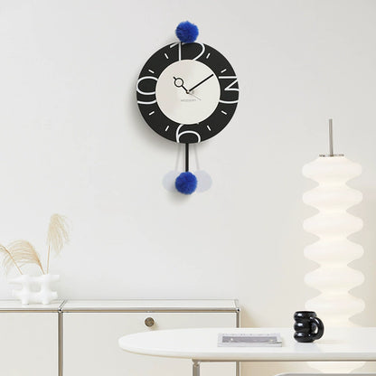 Pom-Pom Silent Wall Clock – Eco-Friendly, Artistic Design