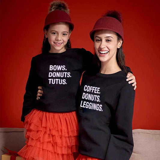 Mom and Daughter Matching Pullover Sweatshirts